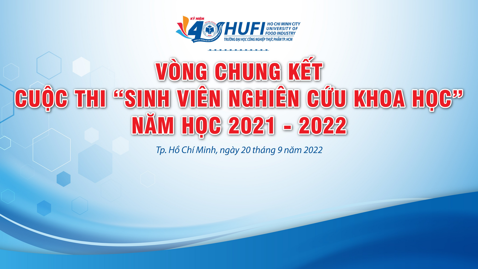 Vòng chung kết Cuộc thi Sinh viên Nghiên cứu Khoa học năm học 2021-2022