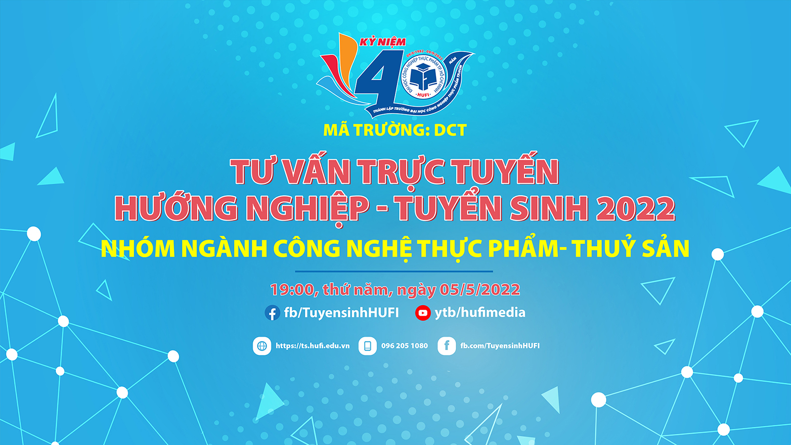 Trực tiếp: Hướng nghiệp - Tuyển sinh 2022 | Nhóm ngành Công nghệ thực phẩm - Thuỷ sản